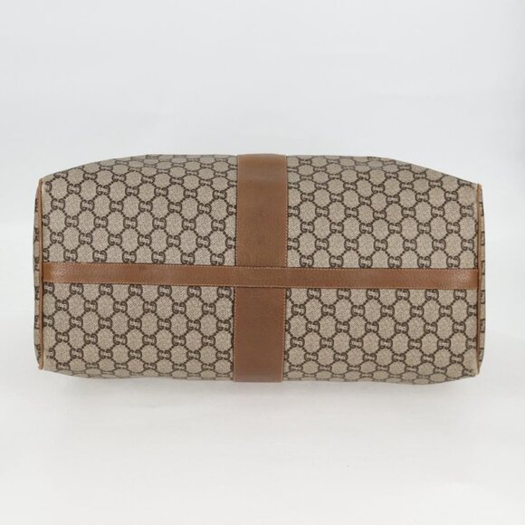 GUCCI GG Plus Supreme Boston Bag PVC Beige Gold Auth bs27274 - Picture 6 of 16
